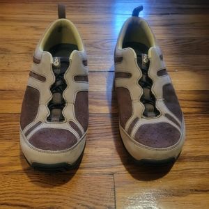 Ahnu suede slip-on sneakers. Size 9